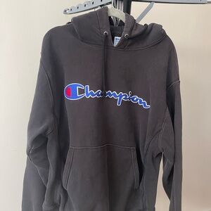 Champion Dark Hoodie with Logo